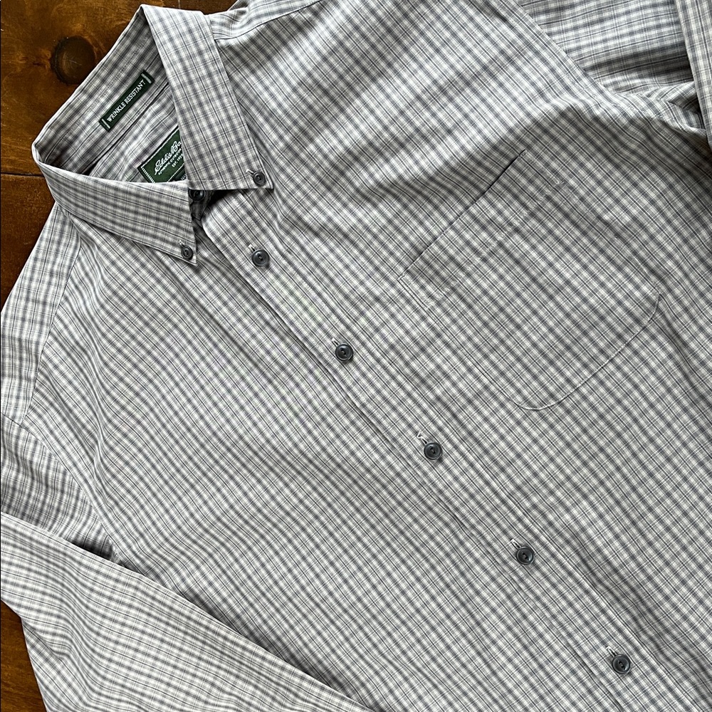Eddie Bauer Button Down Dress Shirt Size L